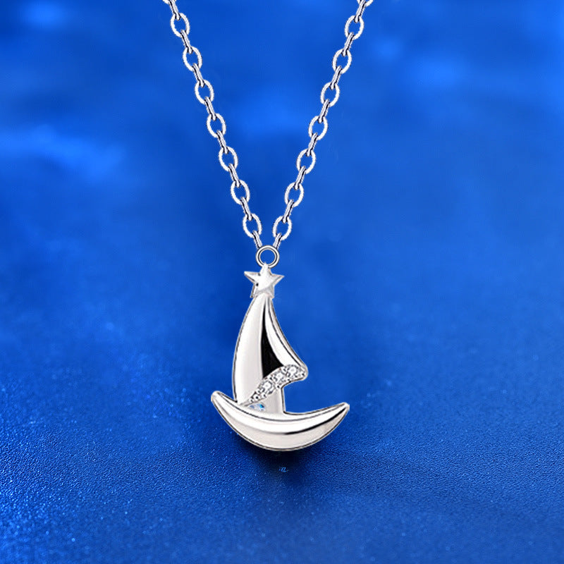 925 Sterling Silver Geometric Couple Pendant Necklace Set Original Design Circle & Triangle Cross Chain Unisex Jewelry