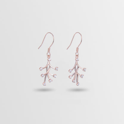 925 Sterling Silver Geometric Drop Earrings - Korean Minimalist Dangle Earrings for Women