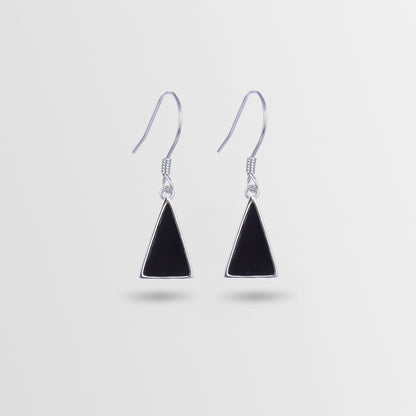 925 Sterling Silver Geometric Drop Earrings - Minimalist Modern Dangle Earrings for Women