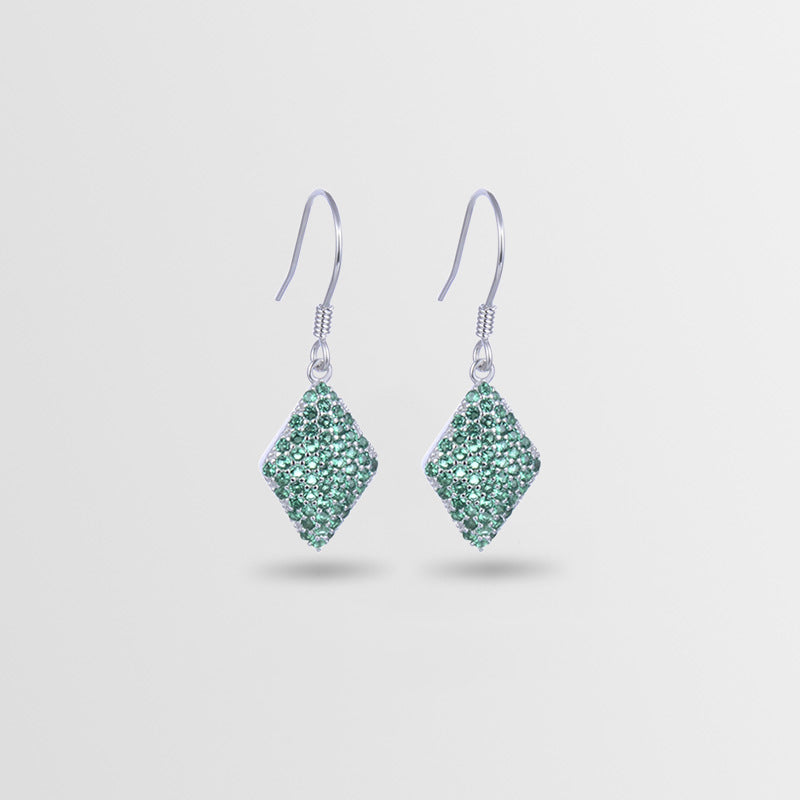 925 Sterling Silver Geometric Drop Earrings - Minimalist Modern Dangle Earrings for Women