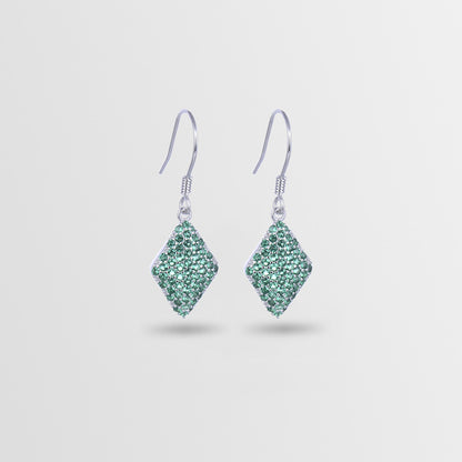 925 Sterling Silver Geometric Drop Earrings - Minimalist Modern Dangle Earrings for Women