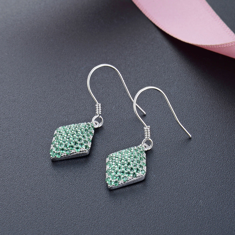 925 Sterling Silver Geometric Drop Earrings - Minimalist Modern Dangle Earrings for Women