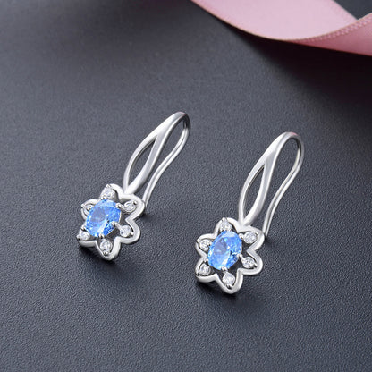 925 Sterling Silver Geometric Drop Earrings - Minimalist Modern Dangle Earrings for Women