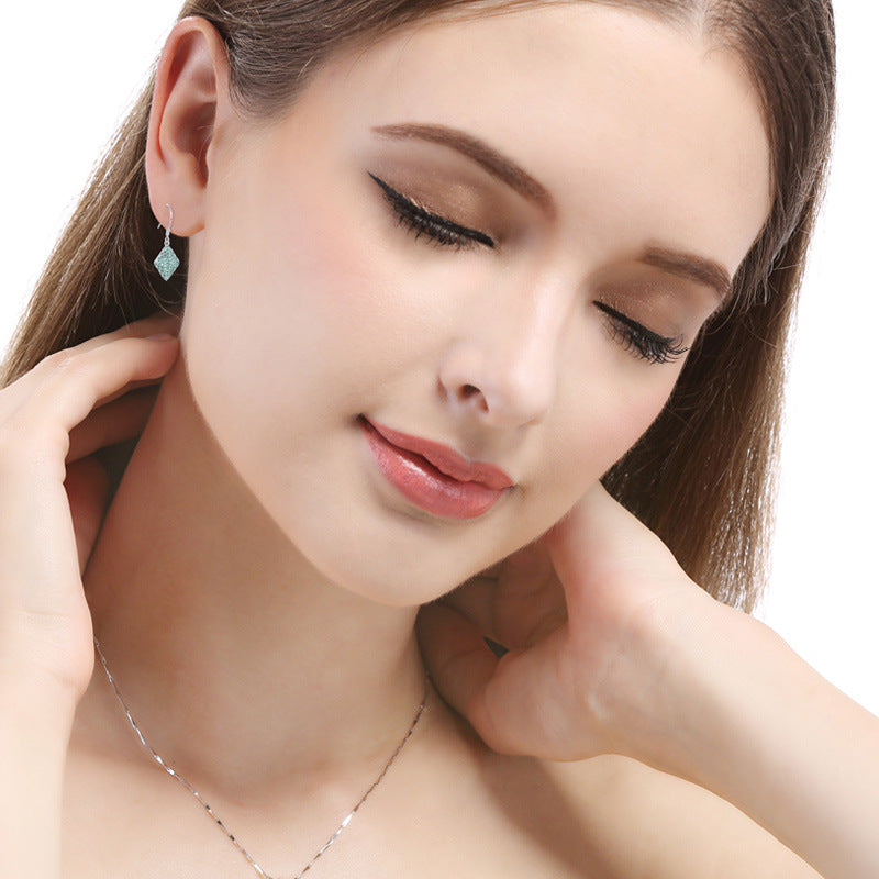 925 Sterling Silver Geometric Drop Earrings - Minimalist Modern Dangle Earrings for Women