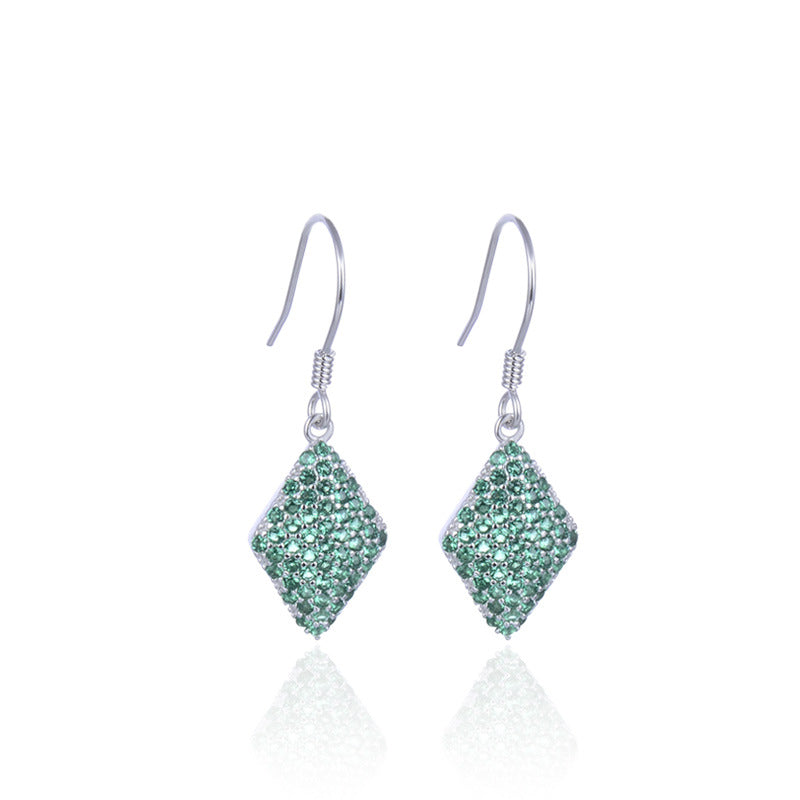 925 Sterling Silver Geometric Drop Earrings - Minimalist Modern Dangle Earrings for Women