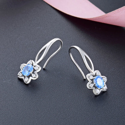 925 Sterling Silver Geometric Drop Earrings - Minimalist Modern Dangle Earrings for Women