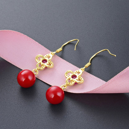 925 Sterling Silver Geometric Earrings - Korean Style Minimalist Fashion Jewelry for Women