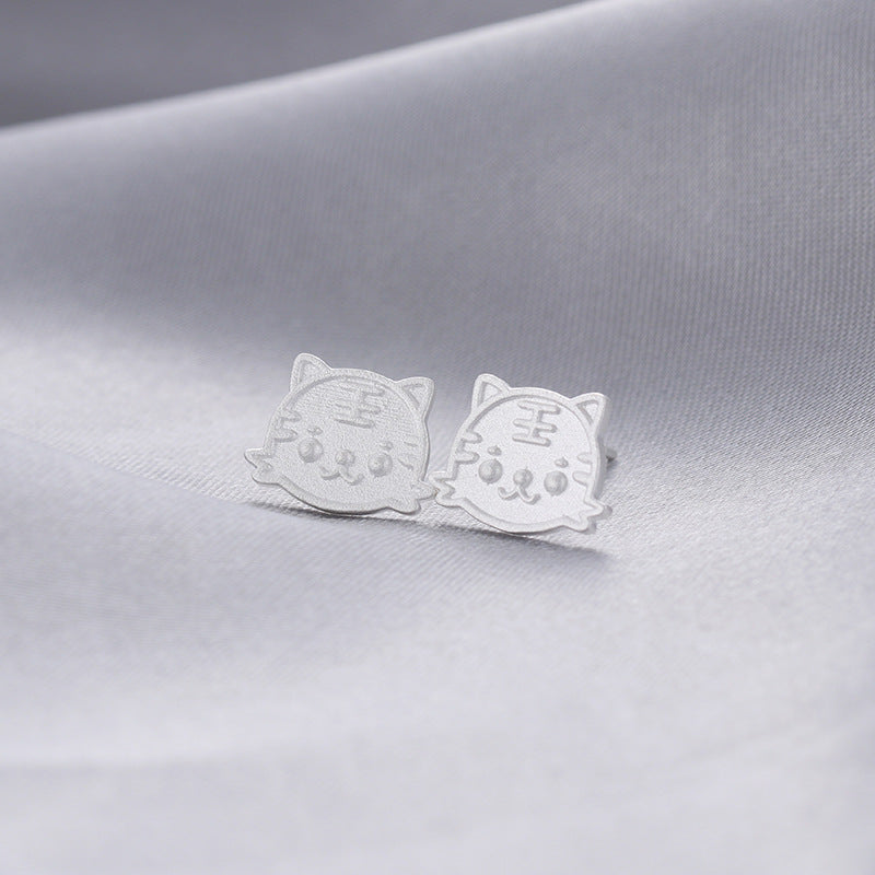 925 Sterling Silver Geometric Stud Earrings - Electroplated Korean Style Minimalist Earrings with Plastic Backs