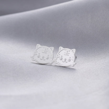 925 Sterling Silver Geometric Stud Earrings - Electroplated Korean Style Minimalist Earrings with Plastic Backs