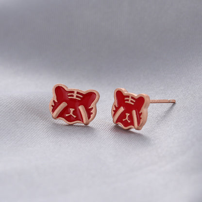 925 Sterling Silver Geometric Stud Earrings - Electroplated Korean Style Minimalist Earrings with Plastic Stoppers