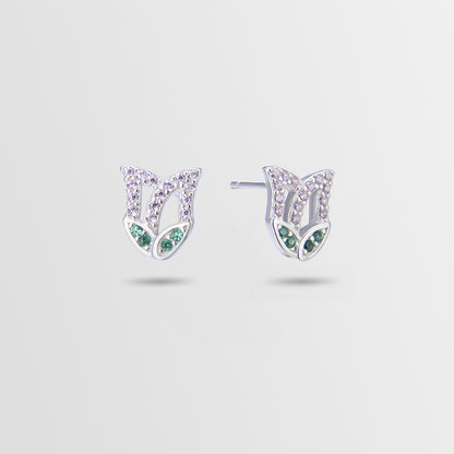 925 Sterling Silver Geometric Stud Earrings - Korean Minimalist Earrings with Plastic Backs