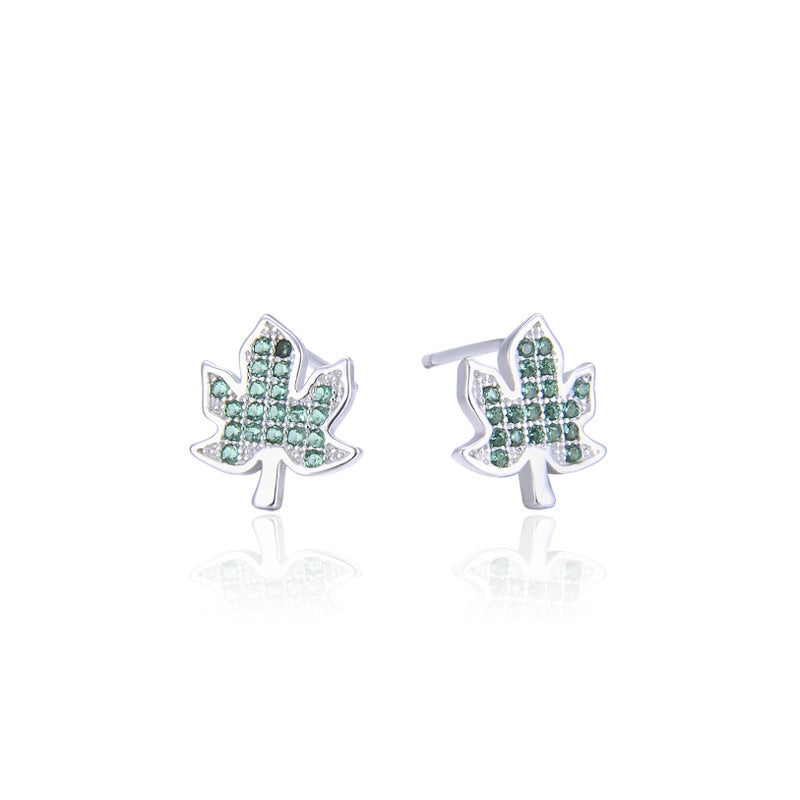 925 Sterling Silver Geometric Stud Earrings - Minimalist Diamond Accent Earrings with Plastic Stoppers