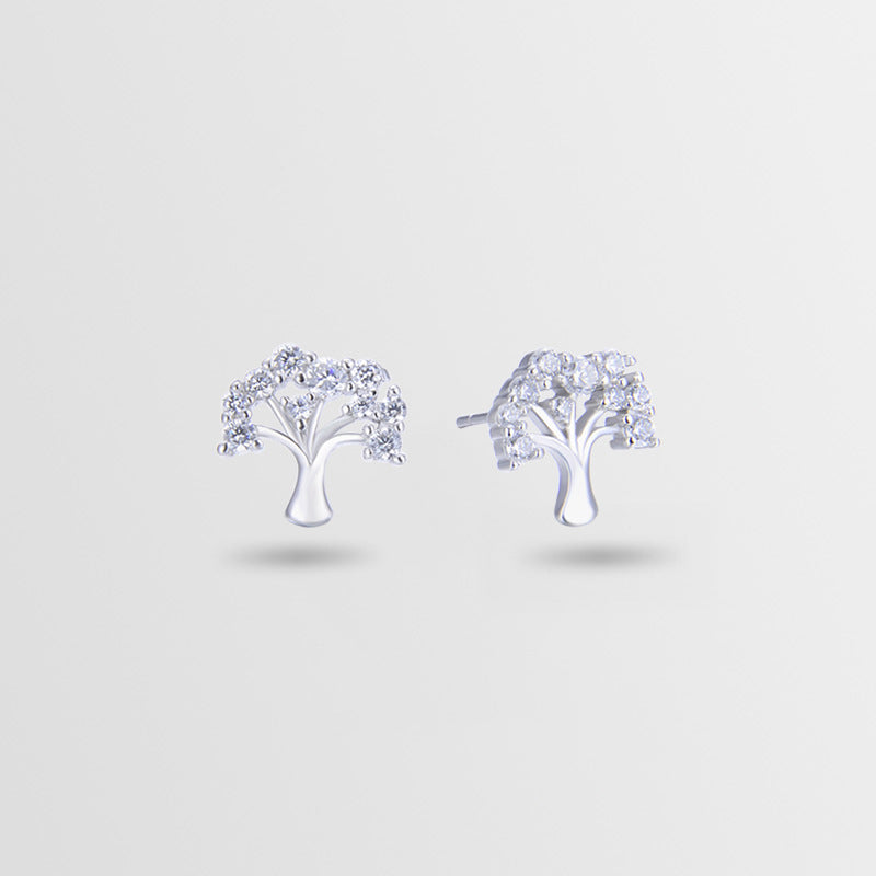 925 Sterling Silver Geometric Stud Earrings with CZ - Korean Minimalist Diamond Earrings with Plastic Backs