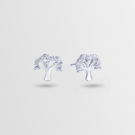 925 Sterling Silver Geometric Stud Earrings with CZ - Korean Minimalist Diamond Earrings with Plastic Backs