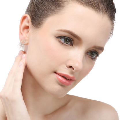 925 Sterling Silver Gold-Plated Square Stud Earrings - Instagrammable Geometric Earrings for Women