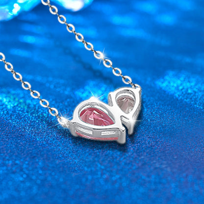 925 Sterling Silver Heart Pendant Multi-Layer Necklace