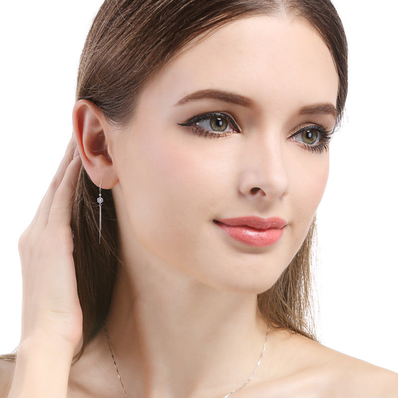 925 Sterling Silver Hexagon Hook Earrings - 2.8g Sweet Geometric Earrings for Women