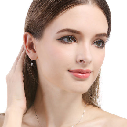 925 Sterling Silver Hexagon Hook Earrings - 2.8g Sweet Geometric Earrings for Women