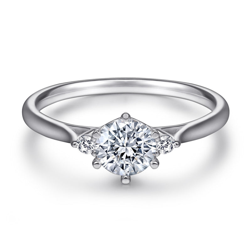 925 Sterling Silver Index Finger Ring - Fashion Stackable Wedding Jewelry with Zircon