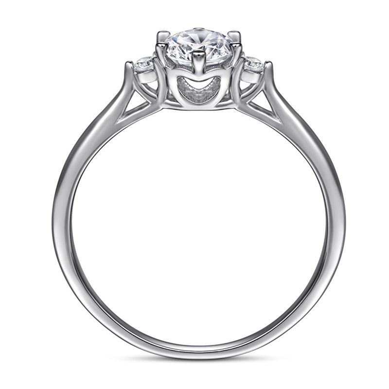 925 Sterling Silver Index Finger Ring - Fashion Stackable Wedding Jewelry with Zircon