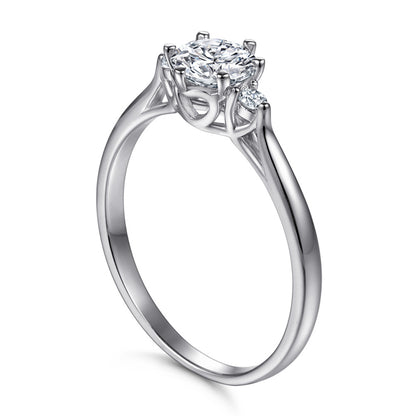 925 Sterling Silver Index Finger Ring - Fashion Stackable Wedding Jewelry with Zircon