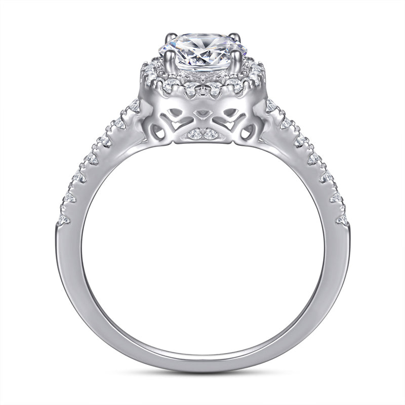 925 Sterling Silver Index Finger Ring - Minimalist Wedding Band with Zircon Accents