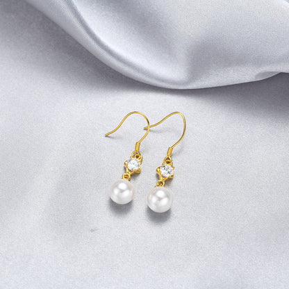 925 Sterling Silver Korean Style Hoop Earrings - Minimalist Round Geometric Ear Hooks for Women