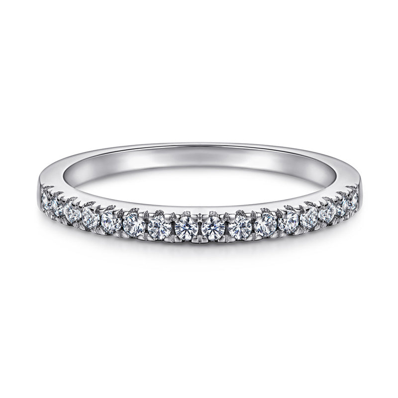 925 Sterling Silver Marquise Cut Zircon Ring Set – Stackable Geometric Wedding Band Collection