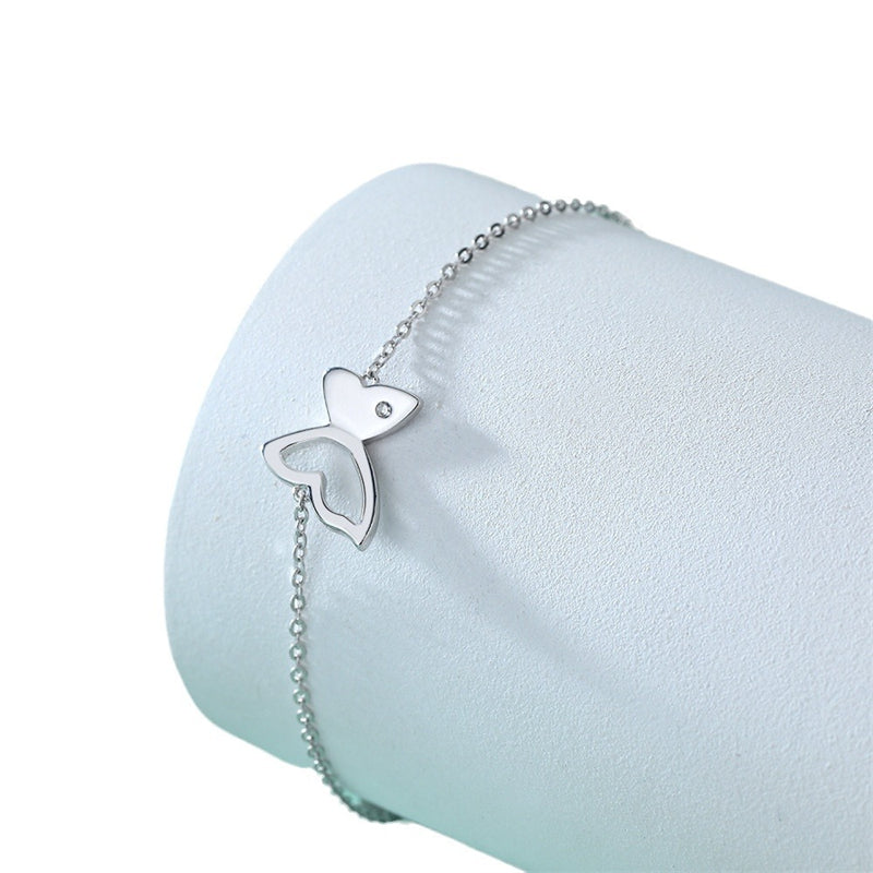 925 Sterling Silver Openwork Butterfly Bracelet - Unique Dainty Women's Jewelry