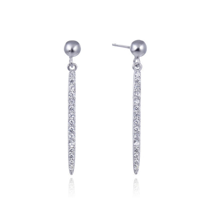 925 Sterling Silver Plated Bear Stud Earrings - 1.6g Light Luxury Animal Earrings with Plastic Backs
