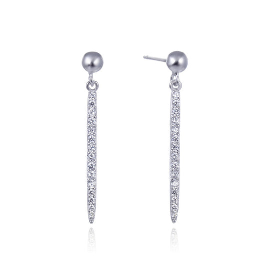 925 Sterling Silver Plated Bear Stud Earrings - 1.6g Light Luxury Animal Earrings with Plastic Backs