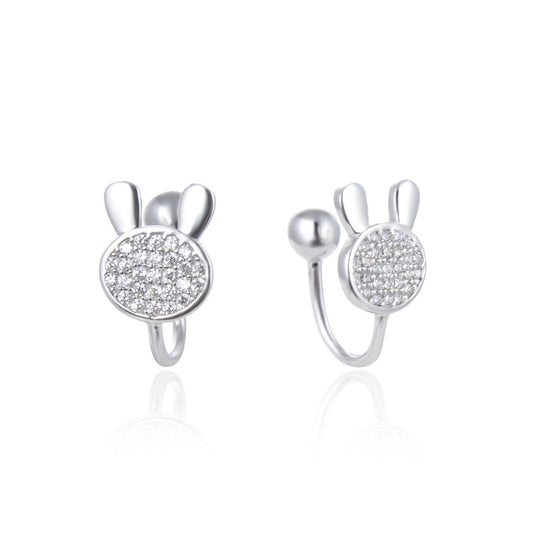 925 Sterling Silver Plated Chinese Style Ear Cuffs - Non-Piercing Clip-On Earrings for Women