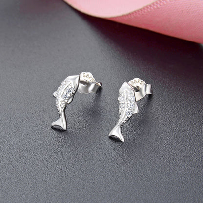 925 Sterling Silver Plated Minimalist Stud Earrings - 0.8g Ins Style Earrings with Plastic Backs, Simple & Trendy