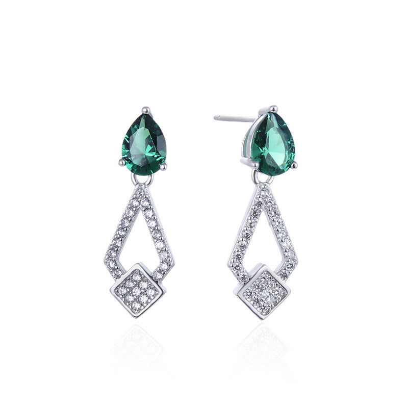925 Sterling Silver Plated Tree Stud Earrings - 2.2g Ethnic Style Botanical Earrings with Plastic Backs