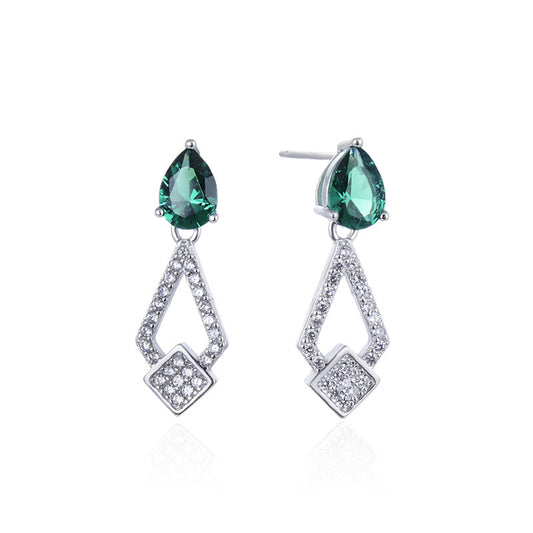 925 Sterling Silver Plated Tree Stud Earrings - 2.2g Ethnic Style Botanical Earrings with Plastic Backs