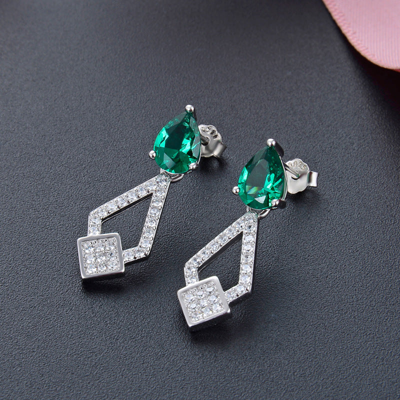 925 Sterling Silver Plated Tree Stud Earrings - 2.2g Ethnic Style Botanical Earrings with Plastic Backs