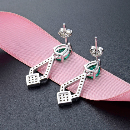 925 Sterling Silver Plated Tree Stud Earrings - 2.2g Ethnic Style Botanical Earrings with Plastic Backs