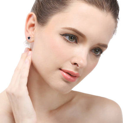925 Sterling Silver Polished Cactus Stud Earrings - 0.5g Minimalist Plant Motif Earrings with Plastic Backs