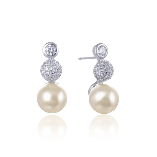 925 Sterling Silver Round Stud Earrings - Electroplated Luxury Minimalist Earrings with Silicone Backs