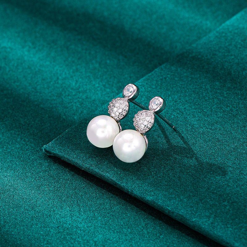 925 Sterling Silver Round Stud Earrings - Electroplated Luxury Minimalist Earrings with Silicone Backs