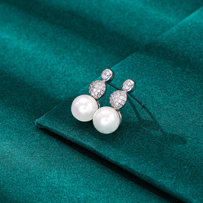 925 Sterling Silver Round Stud Earrings - Electroplated Luxury Minimalist Earrings with Silicone Backs
