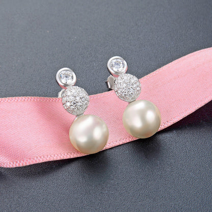 925 Sterling Silver Round Stud Earrings - Electroplated Luxury Minimalist Earrings with Silicone Backs