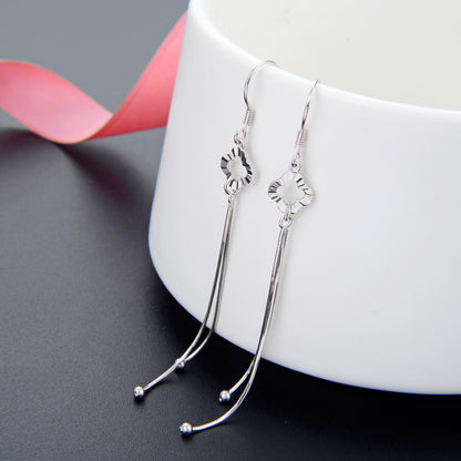 925 Sterling Silver Ruyi Hoop Earrings - 1.8g Minimalist Chinese Style Earrings for Women