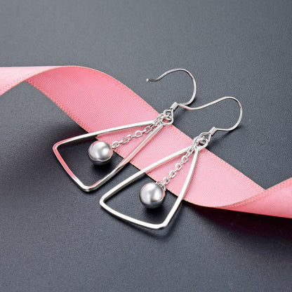 925 Sterling Silver Ruyi Hoop Earrings - 2.8g Light Luxury Chinese Style Earrings for Women