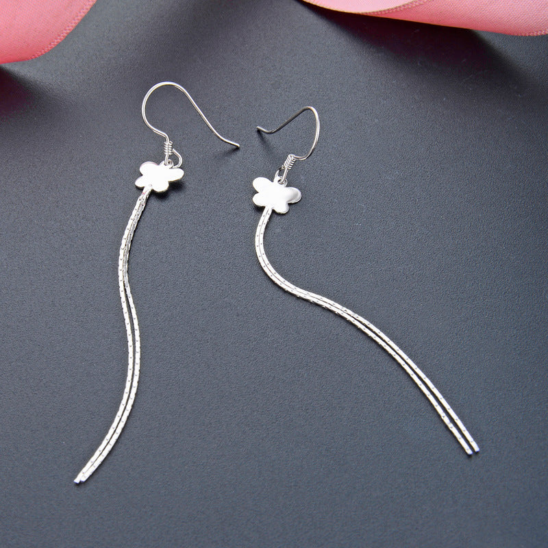 925 Sterling Silver Ruyi Symbol Earrings - 1.5g Minimalist Chinese Style Earrings for Women, Natural & Elegant