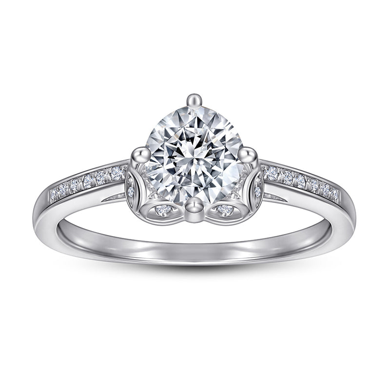 925 Sterling Silver Solitaire Zircon Ring - Minimalist Heart-Shaped Engagement Jewelry