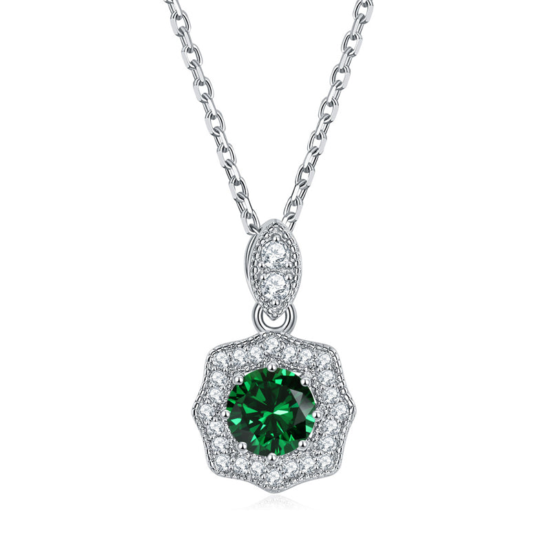 925 Sterling Silver Star Pendant Necklace - Personalized Birthstone Jewelry