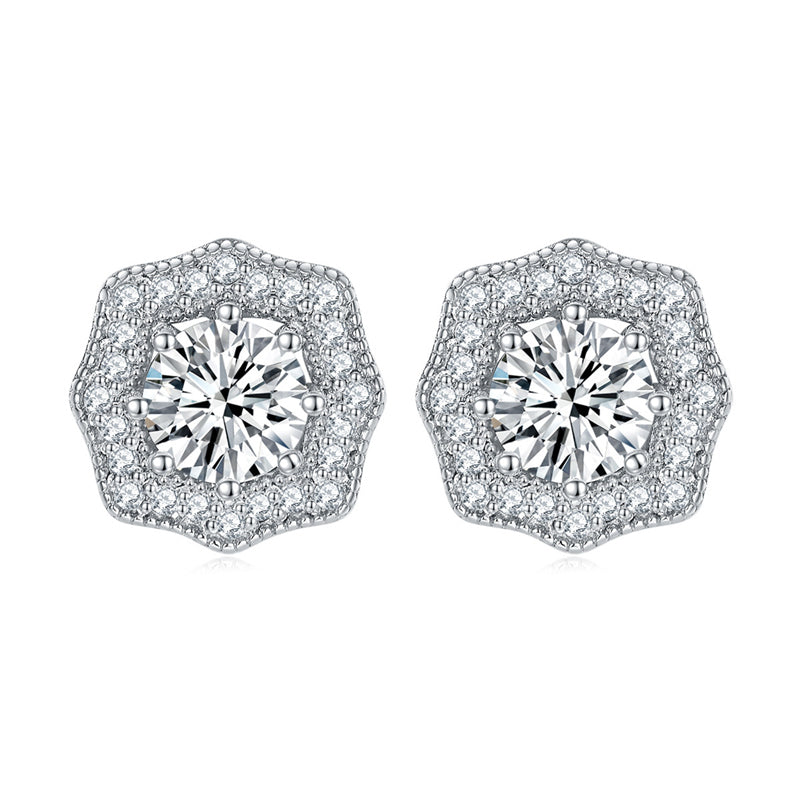 925 Sterling Silver Star & Floral Stud Earrings – Sweet Birthstone Collection