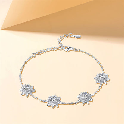 925 Sterling Silver Sun & Star Bracelet - Celestial Inspired Jewelry