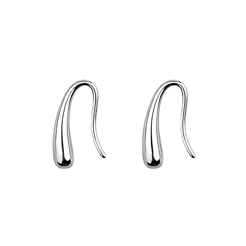 925 Sterling Silver Teardrop Earrings - White Gold & Yellow Gold Plated Korean Style Dainty Jewelry for Women